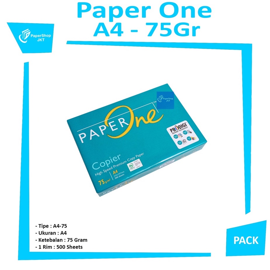 

GBRZ6947㊦ Paper One A4 - 75 Gr - Kertas Foto Copy HVS - RIM ㊩