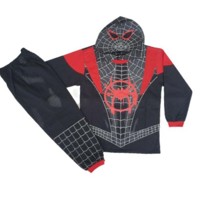 BAJU SPIDERMAN HITAM KOSTUM ANAK SPIDERMAN BAJU KARAKTER ANAK