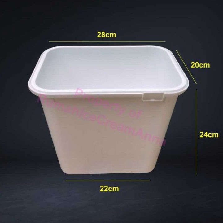 Deal Now box eskrim bak es krim 8kg box bekas eskrim kotak 8L pot hidroponik ember ikan