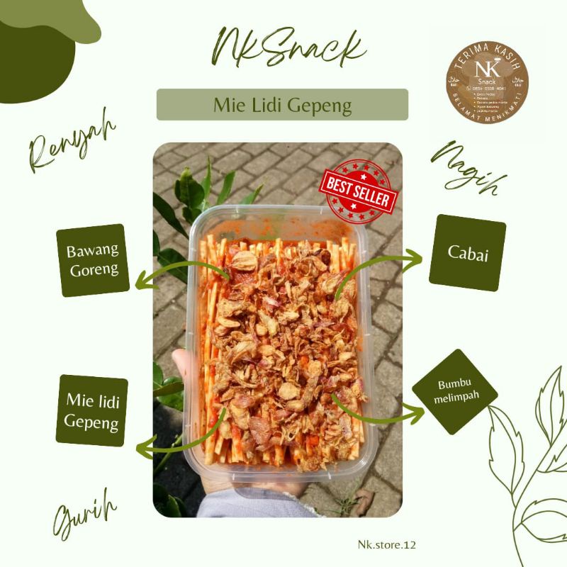 

Mieting Gepeng (Mie Lidi Gepeng) (Kemasan Box 500 ml) Renyah gurih bikin nagih