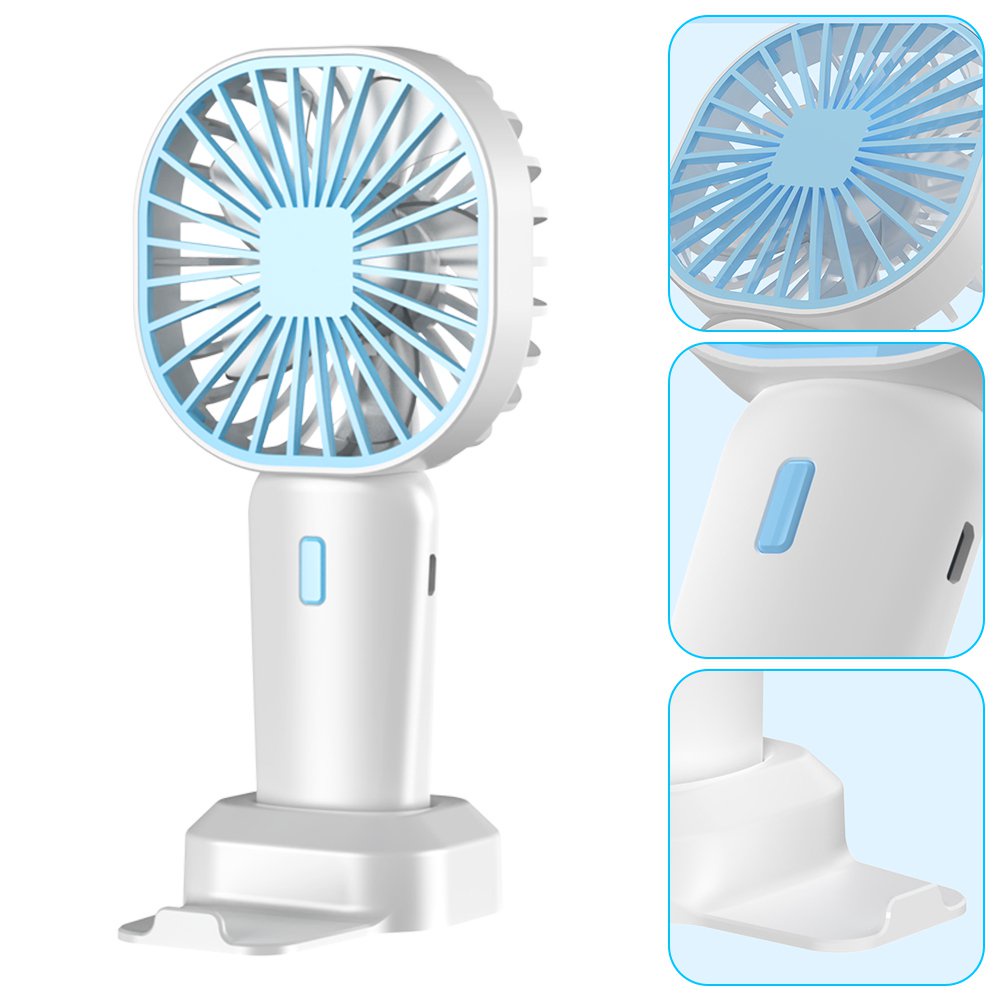 ❤Portable USB Chargeable Mini Fan Handheld Fans with Base Summer Outdoor Portable Hand Hold Fan with