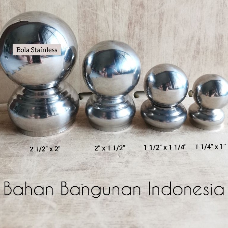 ☊Stok Banyak☆➡ FLBRK Bola Mahkota 2 1/2 x 2" - ORNAMEN AKSESORIES PAGAR STAINLESS Z34 Best Terlaris