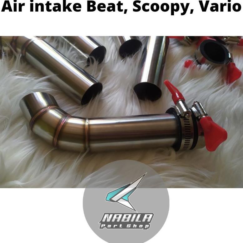 (COD) Velocity Stack stainless air intake Beat Scoopy Vario fi Esp trotthel body 26-30mm .,