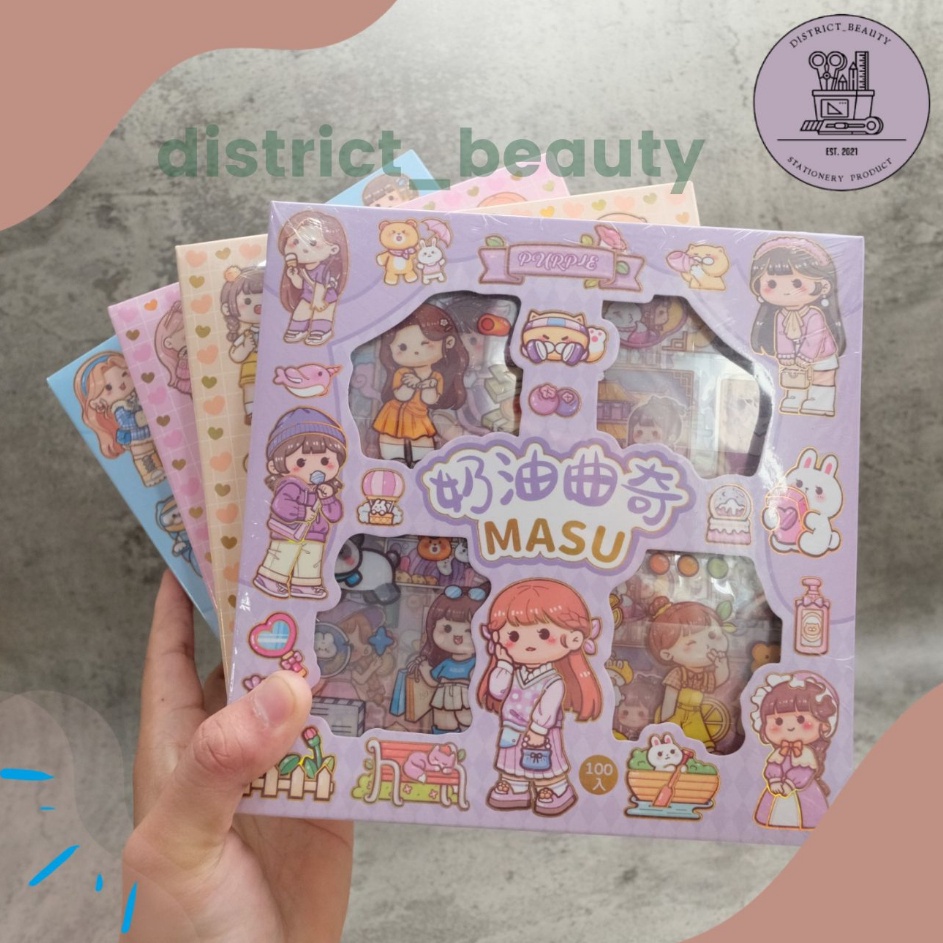 

STAR 100lembar stiker masu MOMO TEA TIME STIKER TRANSPARAN ALL KARAKTER STIKER ANTI AIR VIRAL TERMURAH