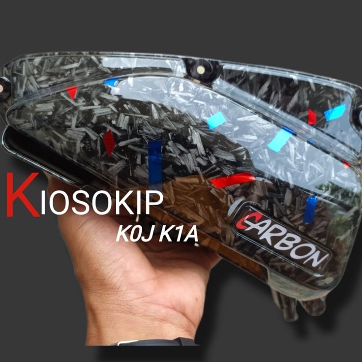 ✢TERMURAH✢ tutup filter carbon forged beat Scoopy Genio 2020/2021 carbon wtp motif kevlar