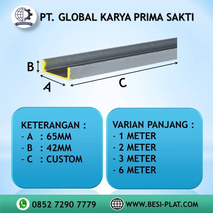 Besi Unp 65 x 1 Meter