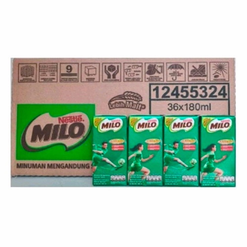 

(KHUSUS GOJEK GRAB) Susu Milo UHT Coklat Cokelat 180ml 1 Dus Karton isi 36pcs @180ml