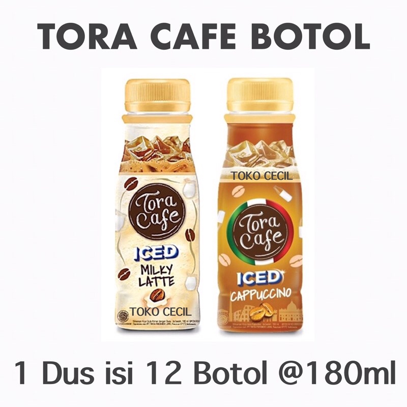 

Tora Cafe Botol 1 Dus isi 12 Botol @180ml ToraCafe Iced Coffee Cappuccino & Milky Latte Kopi