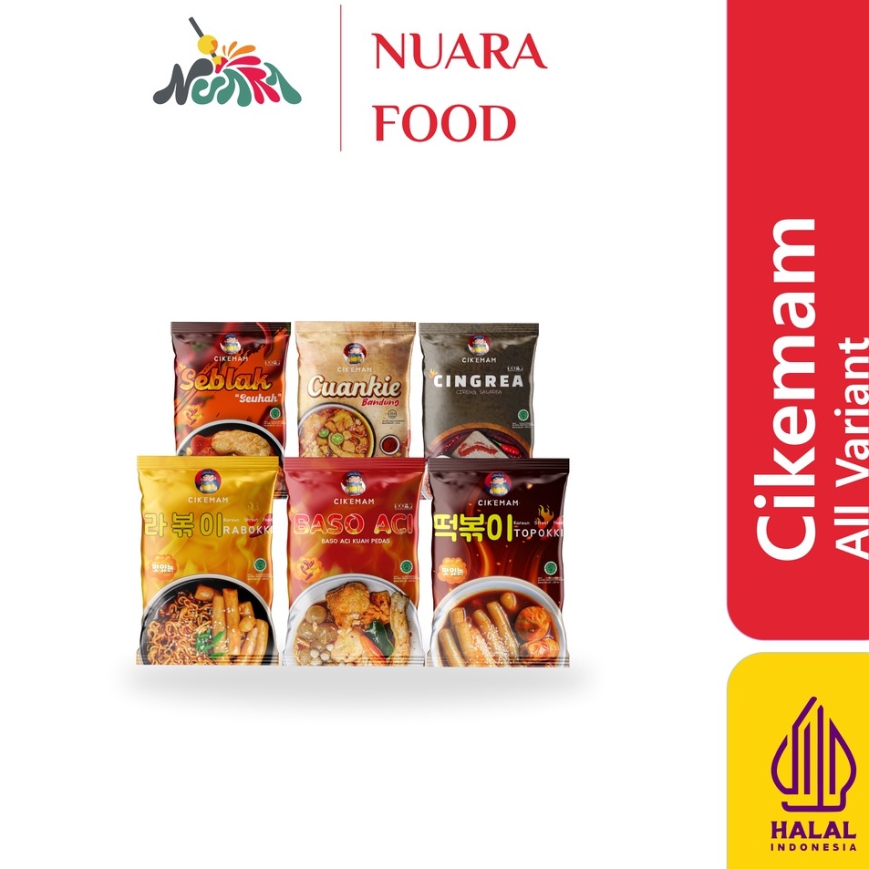

✰Bestseller❀ F6N0P [ TERLARIS & TERPERCAYA ] CIKEMAM - All Varian CikEmam Rabokki Topokki Baso Aci Tteokbokki Halal Cireng Seblak Cingrea B58 ➨Produk