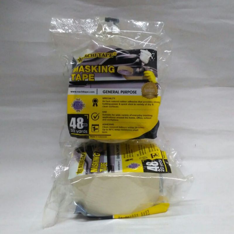 

Nachi Masking Tape General Purpose / Lakban Isolasi Kertas 48 mm 20 yards 2 inch