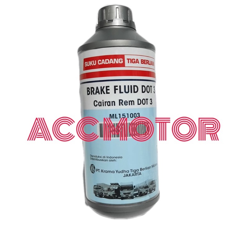 TERPERCAYA. Minyak Rem Tiga Berlian Fuso DOT 3 Bening Putih 1 Liter