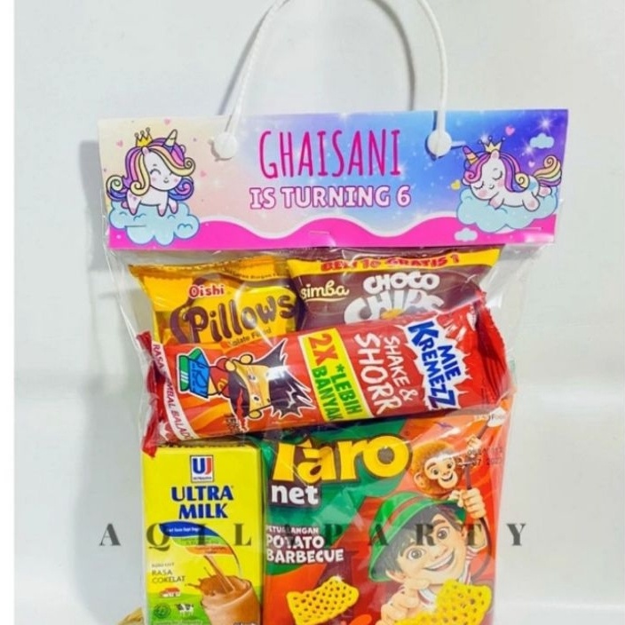 

VDQL2133㊮ Paket Snack Ulang Tahun Anak Label Custom Termurah / Hampers ㊬