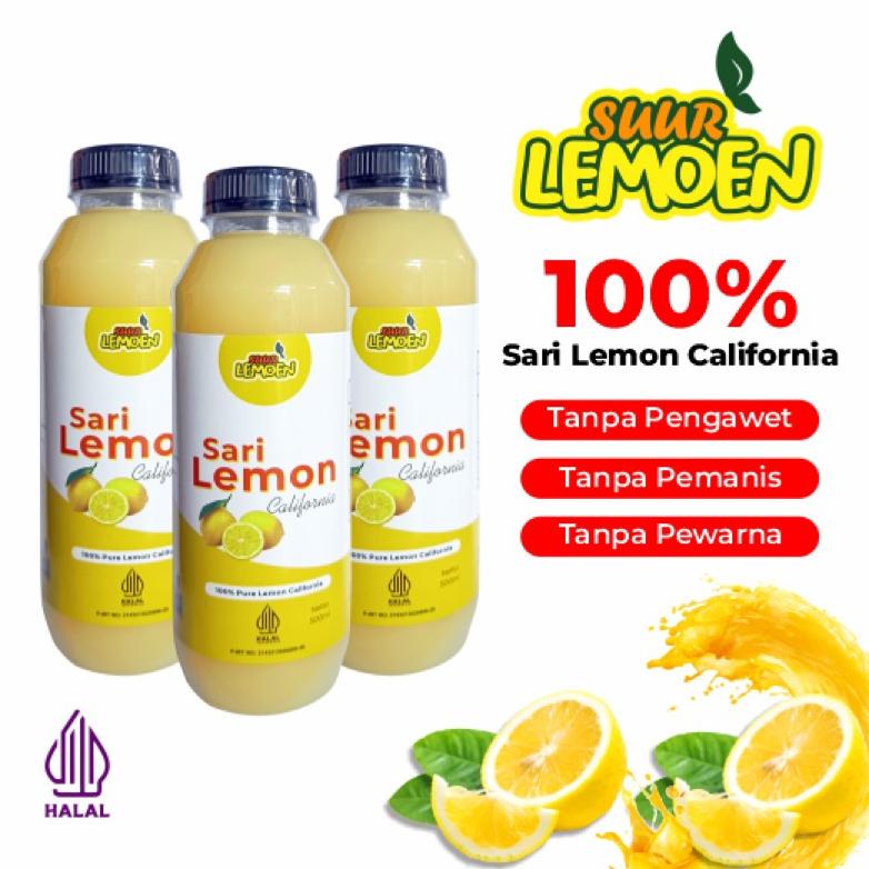 

HOT PROMO SARI LEMON / AIR LEMON MURNI / MINUMAN DIET 250ML - 500ML | LEMON CALIFORNIA BY SUUR LEMOEN ID