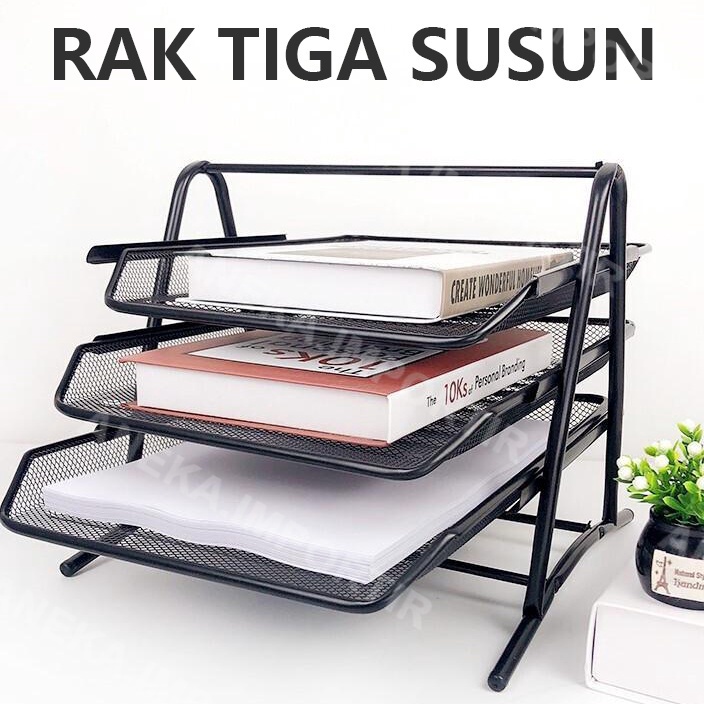 

CHWG6761㊎ Rak Kertas Dokumen Surat 3 Susun - Paper Document Letter Tray 3 Tier ㊦