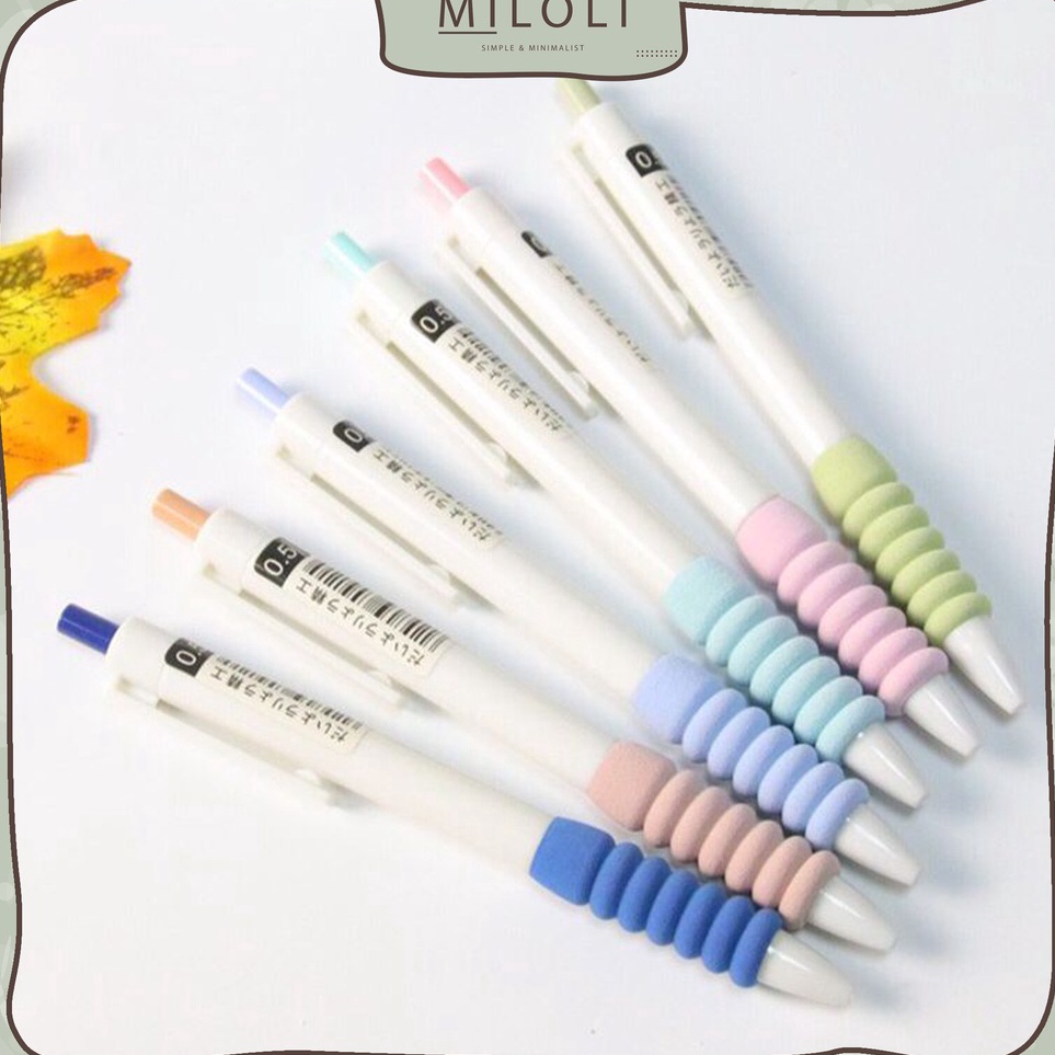 

Stok terbaru [MILOLI] 6Pcs PENA SOFT GRIP Morandi Gel 0.5mm Retractable Minimalist Aesthetic Pen - D0045