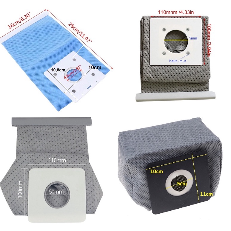 wr Vacuum Cleaner Dust Bag untuk Sanyo dan Merek lainnya Kantong Debu ✩ ✢