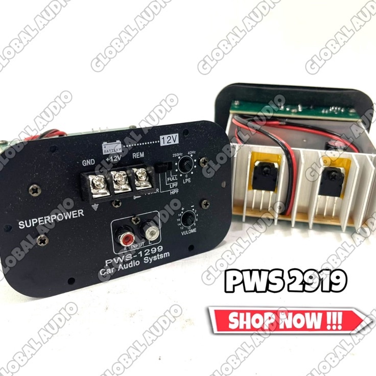 ✹HWV Power Kit Subwoofer PWS - 1299 Car Amplifier Pws 1299 Low Audio Power Amplifier pws1299 Amplifier Mini ( Bisa COD ) ✶ ➚