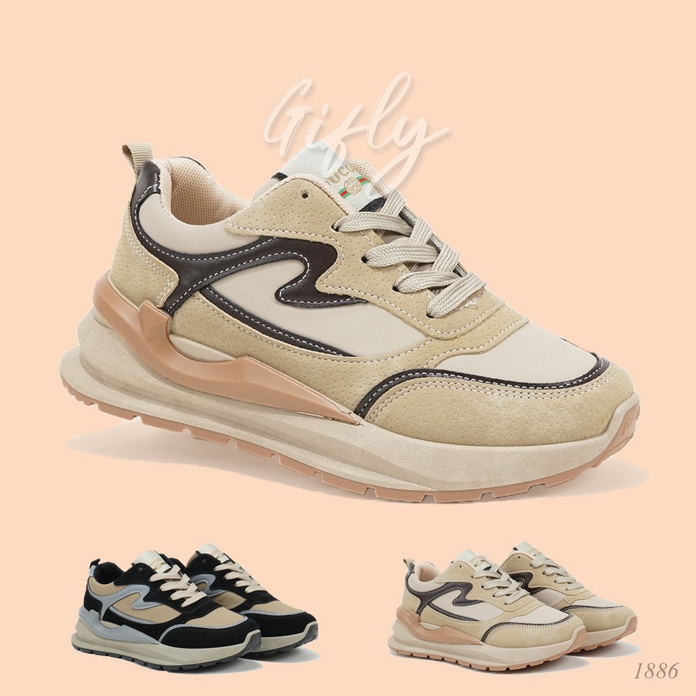 RECOMENDED. GIFLY Browny Sepatu Sneakers Wanita 1886
