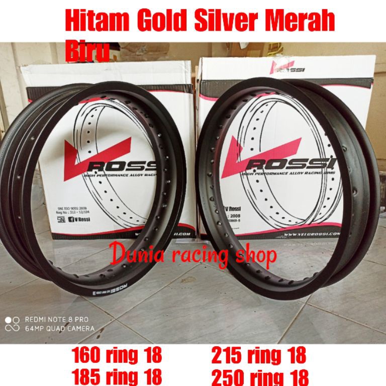 HOT SALE. Velg Rossi 140 160 185 215 250 ring 18 - Velg Rossi Lingkaran Rossi  140 18 / 160 18 / 185