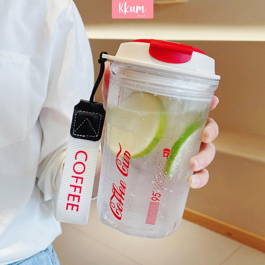 

Termurah Coffee Cup Gelas Tumbler Plastik 400Ml / Tumbler Kopi Travel/ Botol Air Minum