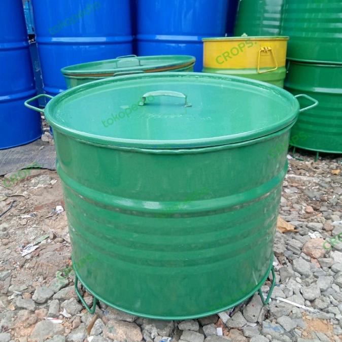 drum besi/Tong sampah/Tempat pembakaran sampah/Tong 100 liter