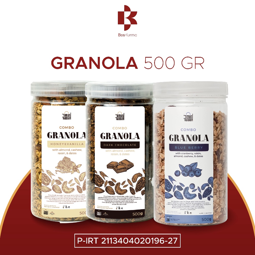 

Terbaru 8.8 Granola Combo 500 gr Timur Tengah - Granola Premium Timur Tengah Oatmeal