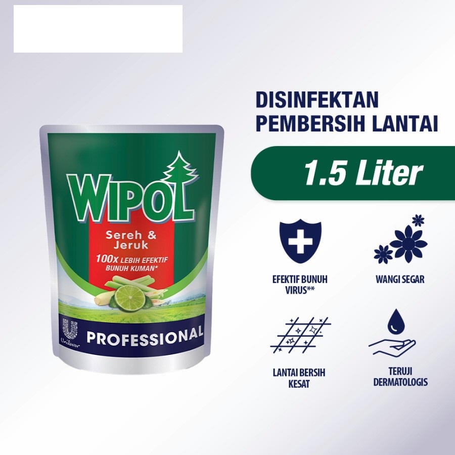 Wipol Pembersih Lantai Sereh dan Jeruk 1.5L
