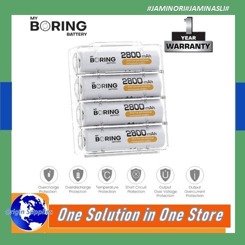 Ready My Boring Batery AA 2800 mAh 4 Pack High Power Baterai AA Rechargeable