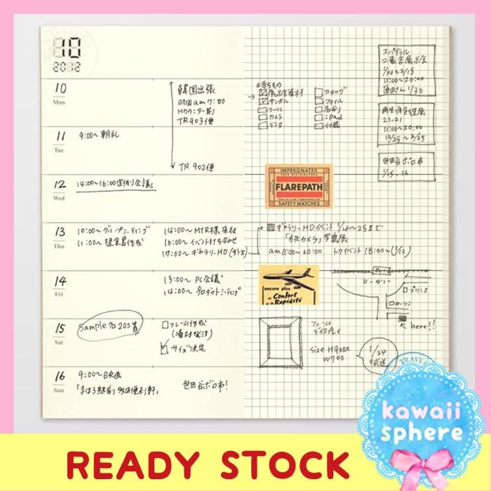 

MIDORI TRAVELERS NOTEBOOK 019 | REGULAR SIZE | WEEKLY INSERT