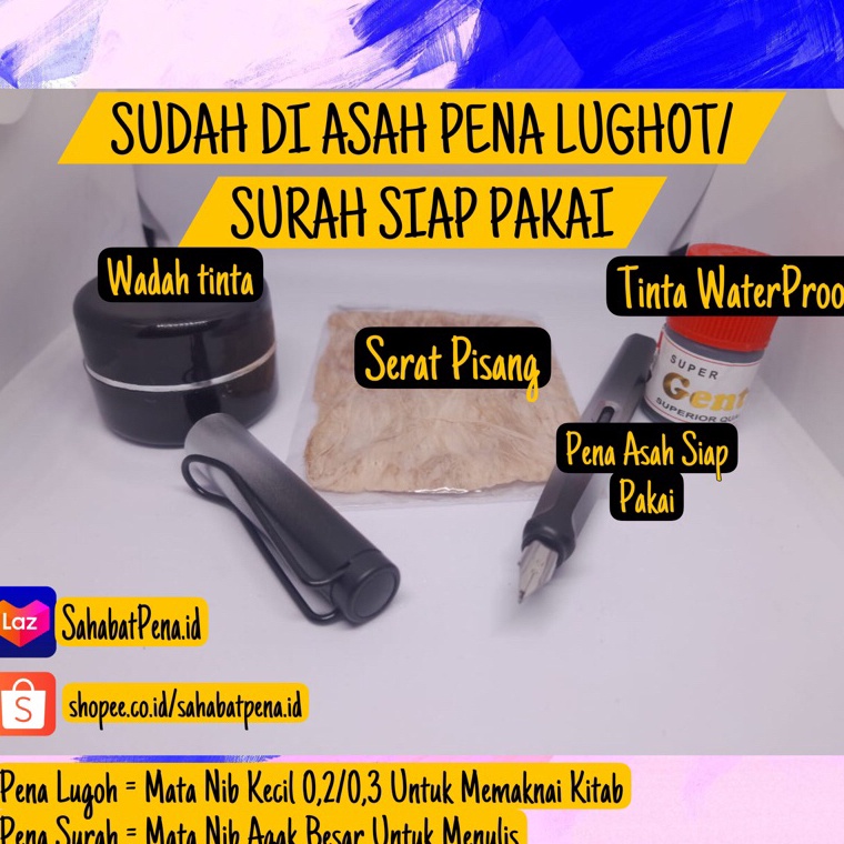 

RKWSP Pena Pentul Logat Kalam Asahan Fountain Pen Tutul 1 Paket Sudah Di Asah Sepaket Siap Pakai 41