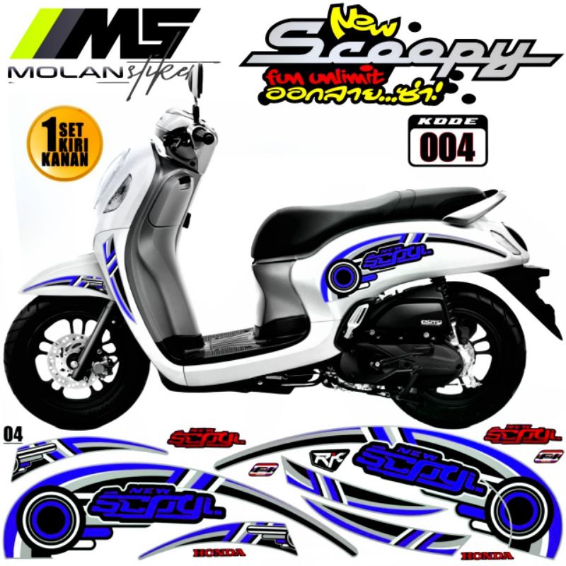 Decal Sticker Striping Variasi All New Scoopy 2020-2023 Scoopy 2017-2019 Scoopy Fi 2013-2016 Scoopy 