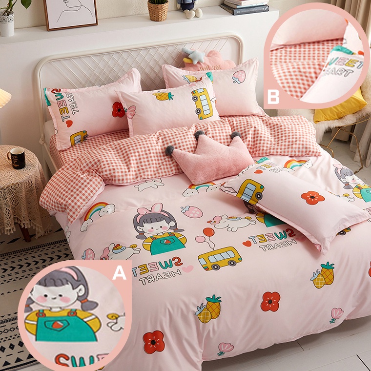 SPECIAL PRICE. WEMARRY SPREI KATUN SET - SARUNG BED COVER SET Ukuran 180x200/160x200 COD