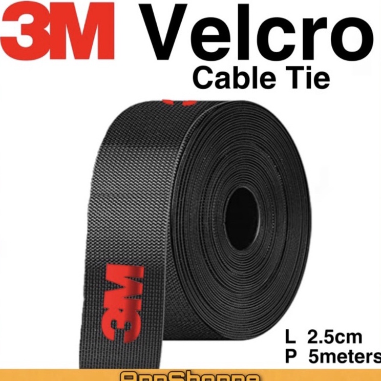 ✥SkM 3M VELCRO CABLE TIE Organizer Pengikat Kabel kuat Factory Direct 5m ✴ ➹