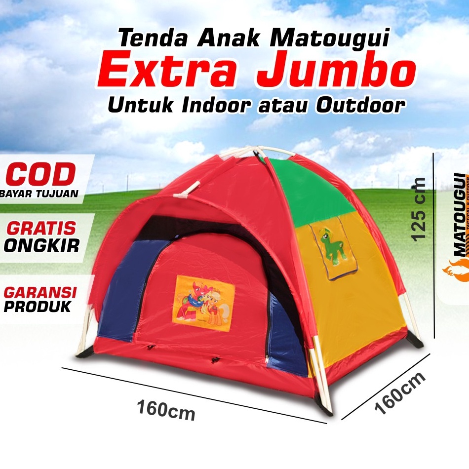 Terpercaya.. Tenda Camping Anak Anti Air Ukuran Lebih Besar dan Mudah Dipasang