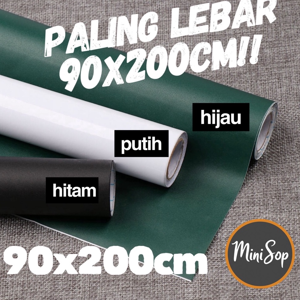 

TERBARU Stiker Papan tulis Whiteboard Blackboard Spidol Kapur tempel hitam putih hijau 60 x 200 CM - 90 X 200 CM