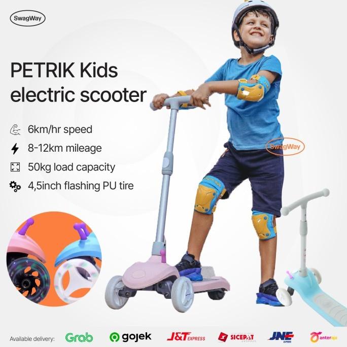 OTOPED ELEKTRIK SKUTER ELEKTRIK ANAK 2IN1 3 RODA 2-8 TAHUN LED