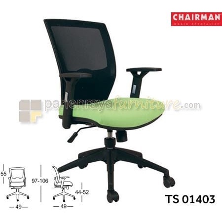 Kursi Kantor TS01403 Chairman Envio Hydrolic, Synchro, Adjustable Armrest, Lumbar Support Chair