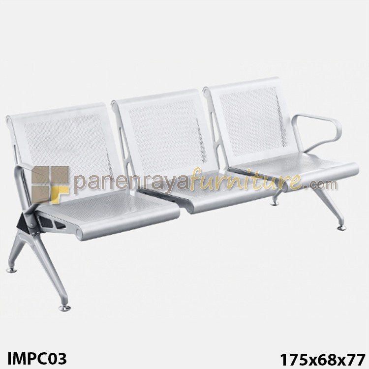 Kursi Tunggu 3 Seat Importa IMPC03 (Silver)