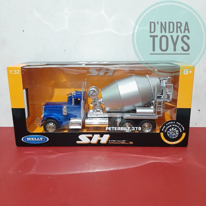 PROMO DIECAST MINIATUR MOBIL TRUK PETERBILT 379 - DIECAST TRUCK MIXER WELLY TERBARU