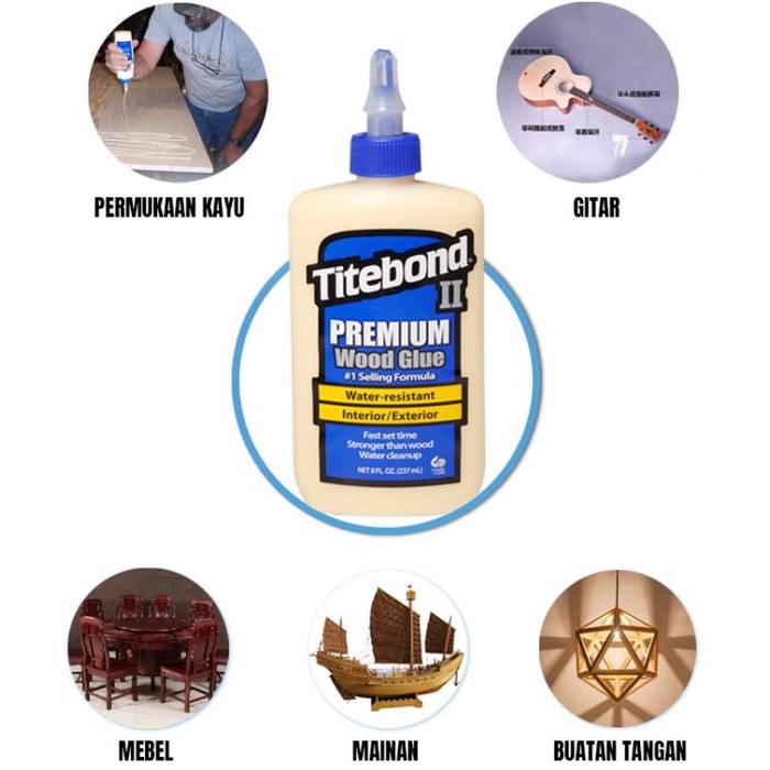 

Lem Kayu Titebond Ii, Lem Kayu Super Kuat Tahan Air Standar As Tahan A