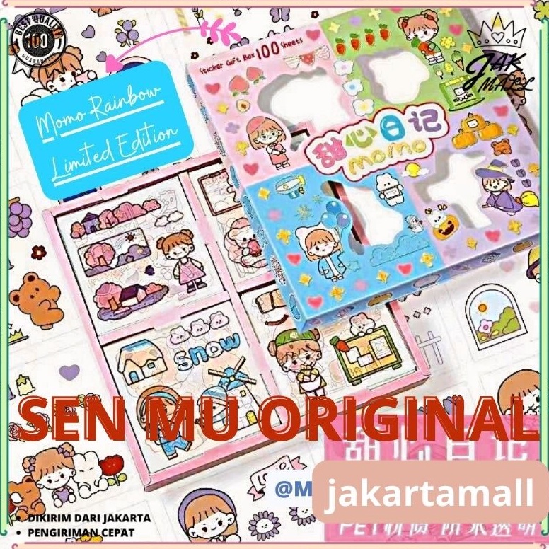 

➱ 100 Lembar Stiker Motif Kartun Korea Lucu Anti Air Dekorasi Handbook Scrapbook DIY JM tfwbv