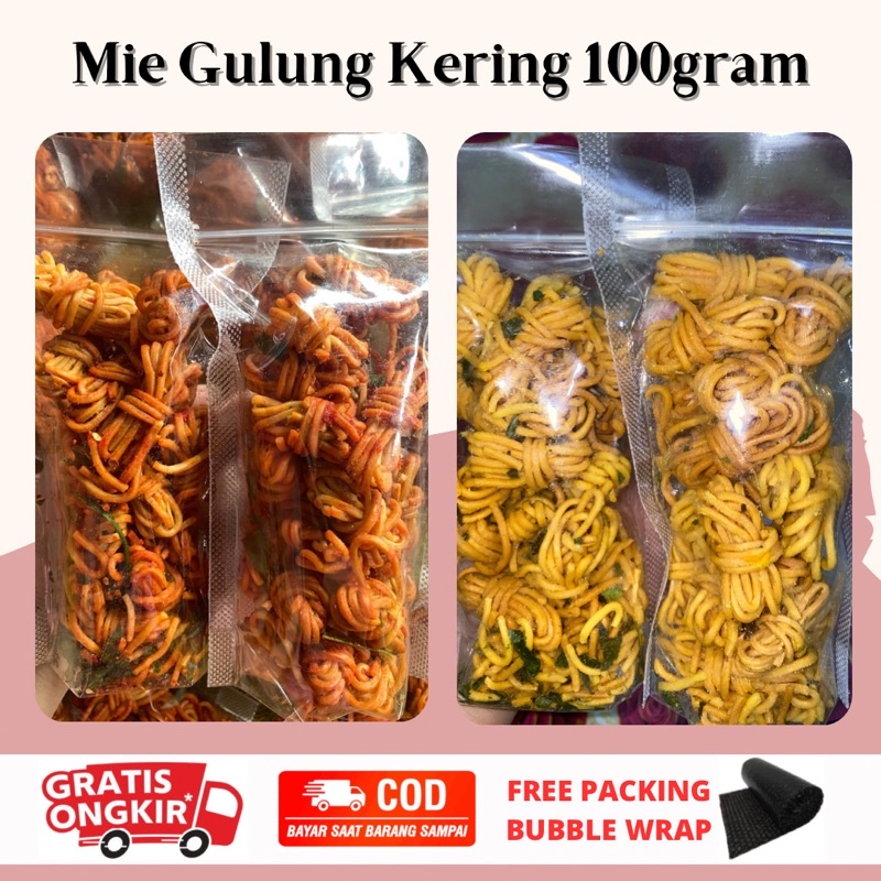 

MIE GULUNG PEDAS 100GRAM | MIE GULUNG KERING PEDAS GURIH DAUN JERUK