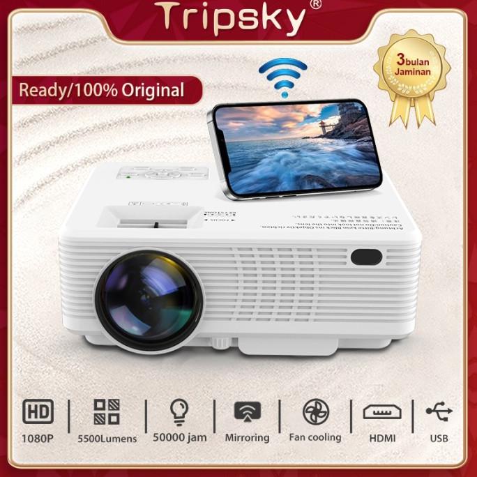 Trend Proyektor 1080P Full Hd T3-Airplay Same Screen 5500 Lumens Projector Stok Terbatas