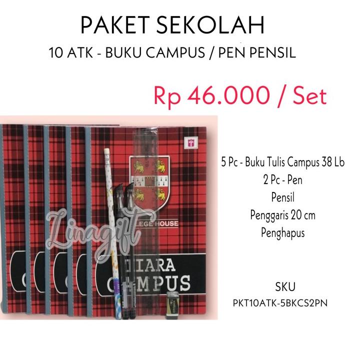 

PAKET ALAT TULIS SEKOLAH SD SMP SMA LENGKAP DGN ISI BUKU 5 PCS