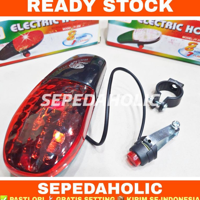 LANGSUNG ORDER. Bel Klakson Baterai Suara Polisi Sepeda Anak Bunyi Kencang 8 Jenis Suara