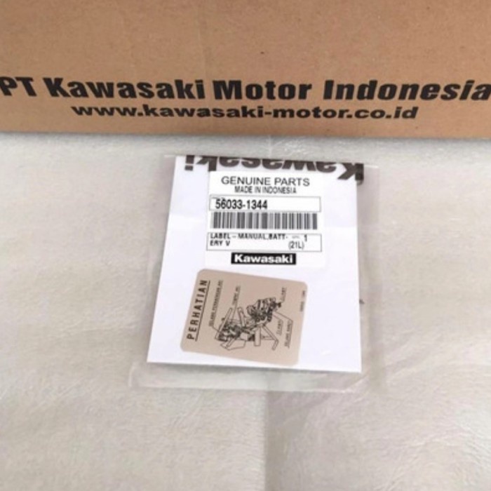 

Sticker Label Manual Battery 56033-1344 Ninja Label Mesin Ninja R Best Produk