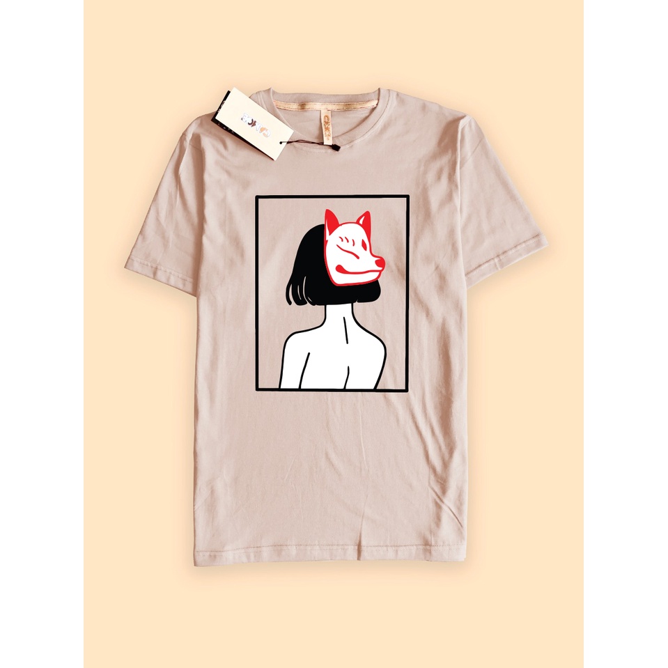 Baju Kaos Tshirt CAMOE Anime Fox Kitsune Girl