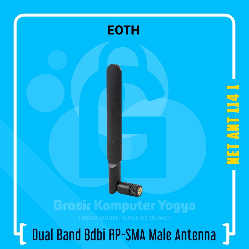 EOTH Dual Band 8dbi RP-SMA Male WiFi Amplifier Antena Router