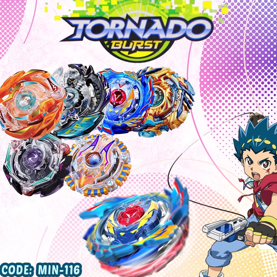 Ready stock JCO MAINAN ANAK GANGSING BEYBLADE 4 KARAKTER BEYBLADE GASING TORNADO BURST BEYBLADE GANG