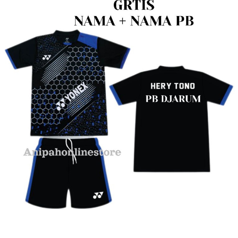 ¡Cqg ( Free nama + nama pb ) Jersey badminton pria wanita/ baju bulutangkis dewasa kaos badminton cu